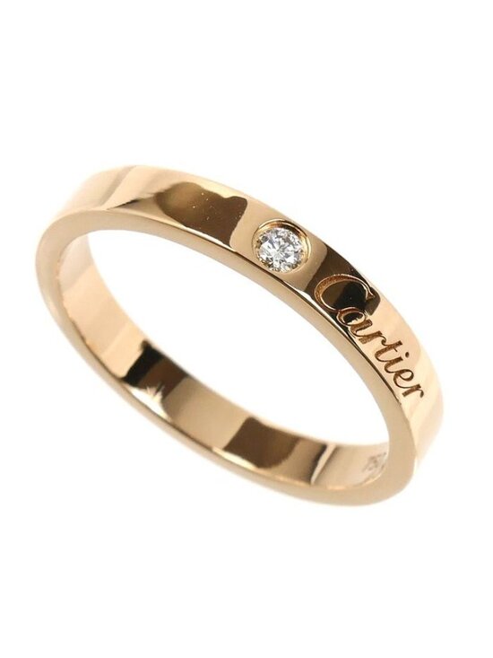 Cartier 18K Pink Gold Diamond Pink Chalcedony Caresse D  Cartier 18k Pink Gold Diamond Ring
